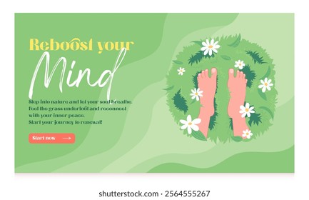 Reboost Your Mind Nature-Inspired Wellness Banner