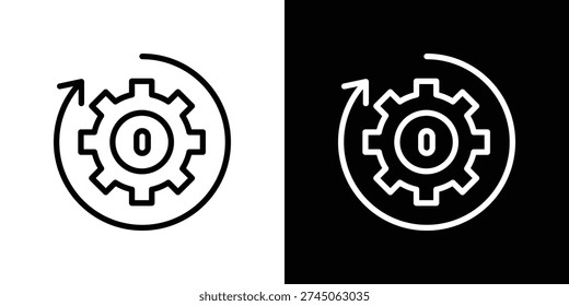 Reboot Icon Sheet Black And White