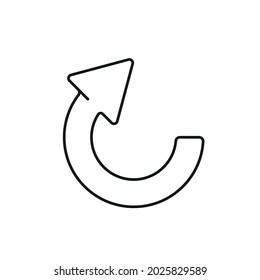 Reboot linear icon. Arrows. Thin line customizable illustration. Contour symbol. Vector isolated outline drawing. Editable stroke