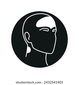Farbsymbol für Rebound-Kopfschmerzen. Vektorgrafik