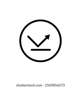 rebound icon Black and white outline vector