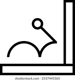 icono de rebote. Diseño de estilo lineal delgado aislado sobre fondo blanco