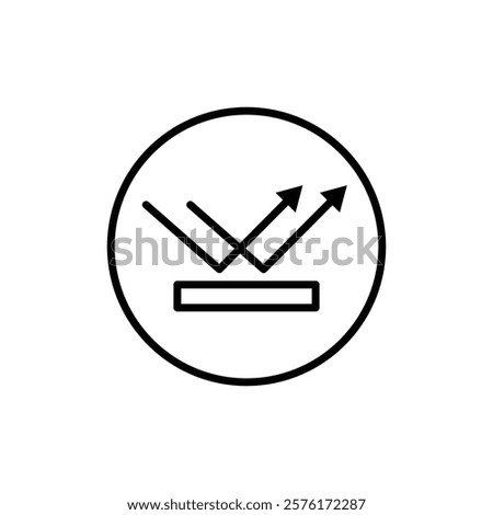 rebound icon vector outline logo sign