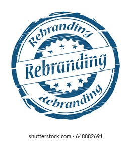 Rebranding grunge stamp - vector