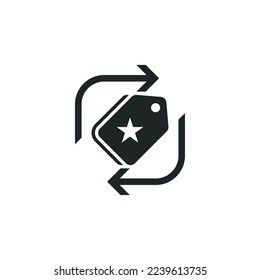 Rebranding icon isolated on white background