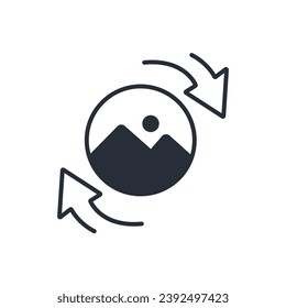 rebranding icon. vector.Editable stroke.linear style sign for use web design,logo.Symbol illustration.