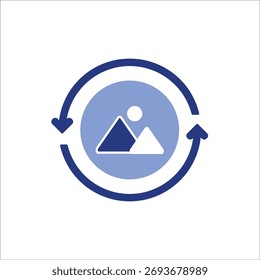 Iconos de cambio de marca. Ilustración vectorial de color simple
