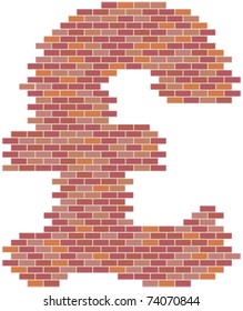 Rebuilding the British economy or the British construction industry, pound symbol made of bricks