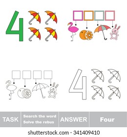 Rebus for letter 4