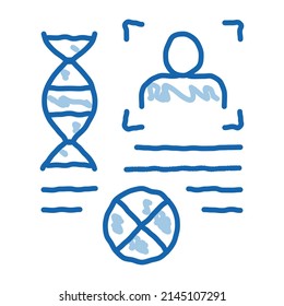 Rebuttal Paternity File sketch icon vector. Hand drawn blue doodle line art Rebuttal Paternity File sign. isolated symbol illustration