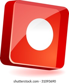 Rec 3d Symbol. Vektorgrafik.