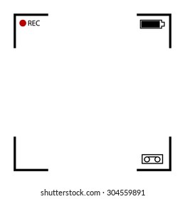 Rec background with isolated scan lines and shades from edges 