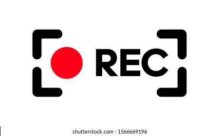 Recording Symbol Isolated On White Background Stock Vector (Royalty ...