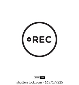 rec button icon, design inspiration vector template for interface and any purpose