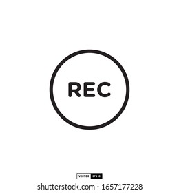 rec button icon, design inspiration vector template for interface and any purpose