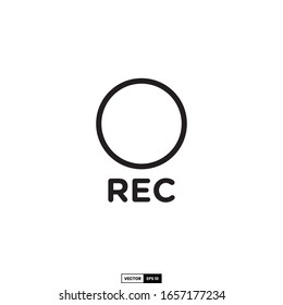 rec button icon, design inspiration vector template for interface and any purpose