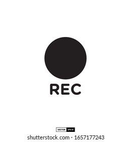 icono de botón rec, plantilla de vector de inspiración de diseño para interfaz y cualquier propósito