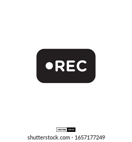 rec button icon, design inspiration vector template for interface and any purpose