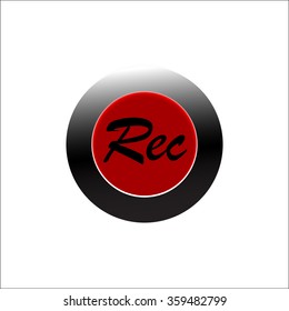 Rec button icon. Music icon, simple design. Vector illustration, eps 10