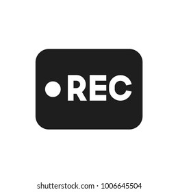 Rec button icon. Recording symbol modern, simple, vector, icon for website design, mobile app, ui. Vector Illustration