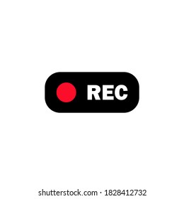 Rec button. Recording sign. Vector EPS 10. Isolated on white background