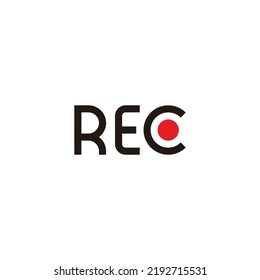 Rec, camera geometric symbol simple logo vector