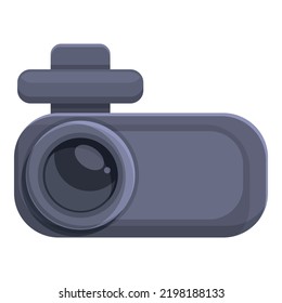 Rec dashcam icon cartoon vector. Video recorder. Car drive