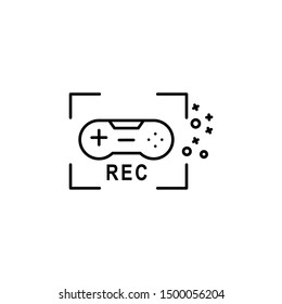 Rec game playing icon. Element of quit smoking icon
