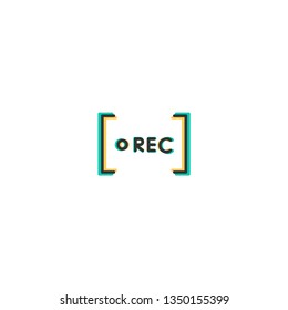Rec icon design. Photography and video icon vector illustration