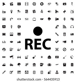 rec icon illustration isolated vector sign symbol