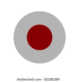 Rec Icon stock vector illustration flat design. Gray and red icon