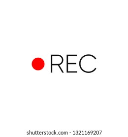 REC icon template vector icon