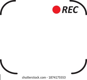 rec icon vector sign symbol isolated
