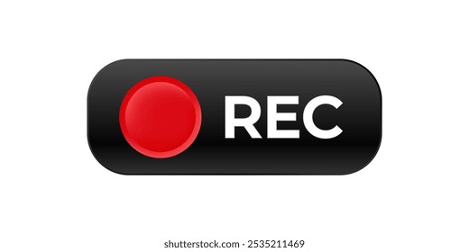 Video Indicador Rec para grabación en vivo. Video icono de registro.