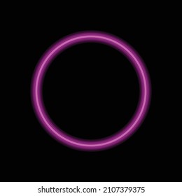 Rec, musical simple icon. Flat desing. Purple neon on black background.ai
