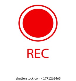 Rec / record button trendy flat style vector icon. symbol for your web site design, logo, app UI.
