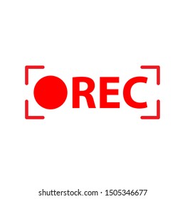 Rec. Record Icom Vector Design Symbol Illustration