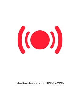 Rec red icon or live streaming button. Vector for online broadcast, social media channel, live stream. Vector on isolated white background. EPS 10.