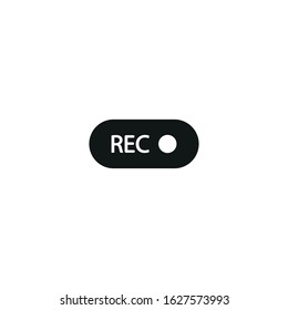 rec vector icon on white background