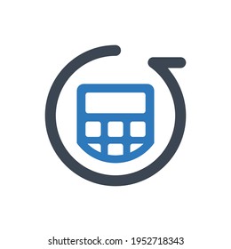 Recalculate icon - Simple vector illustration