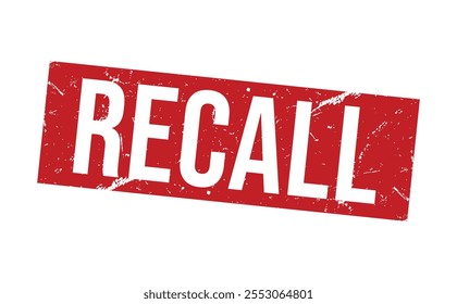 RECALL rubber stamp vector illustration on white background