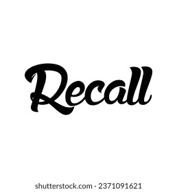 recall text on white background.