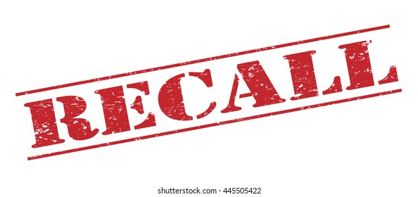recall vector stamp on white background