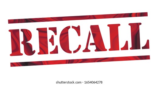 Recall Vector Stamp. White Isolated