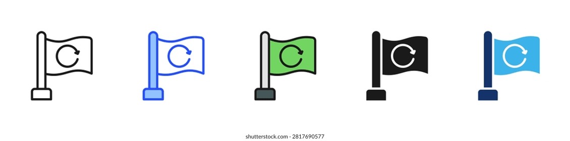 Recap Flag Icon Collection With Multiple Styles