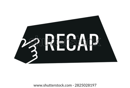 recap text information sign vector