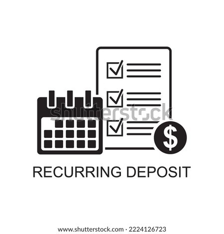 reccuring deposit icon , business icon
