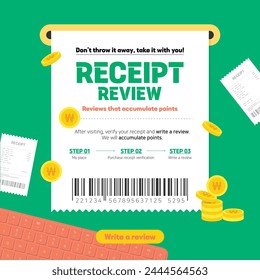 
Receipt authentication review writing event