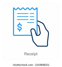 Receipt And Bill Receipt Icon Concept