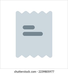 Receipt Bill Icon Flat Style